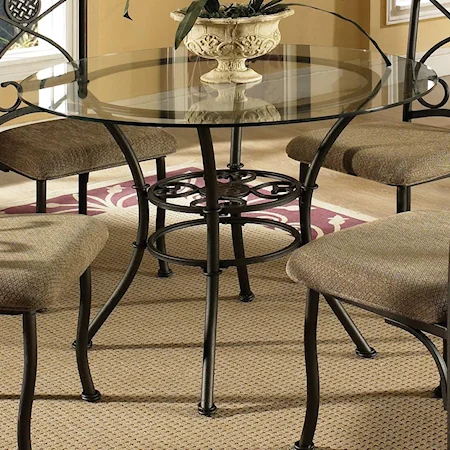 Round Table with Tempered Glass Top
